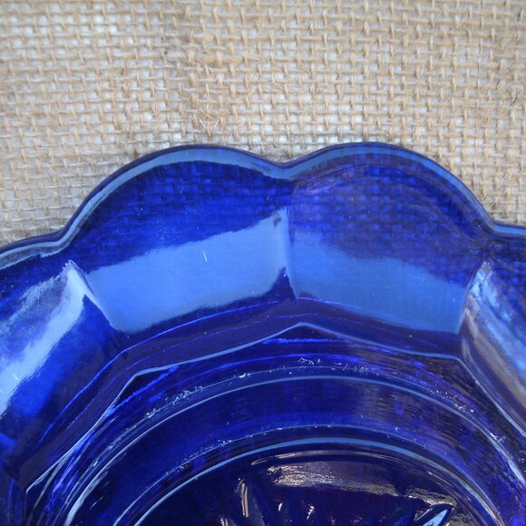 Vintage Mosser Cobalt Grapes Covered Butter Dish - Picture 16 of 16